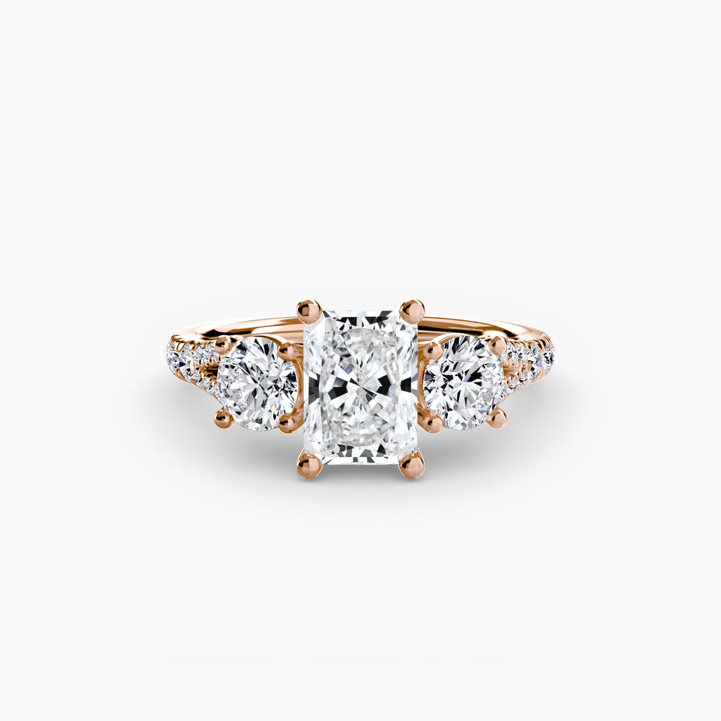 Three-Stone with Pavé Band 3 The Perfect Carat