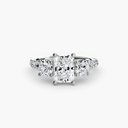Three-Stone with Pavé Band 3 The Perfect Carat