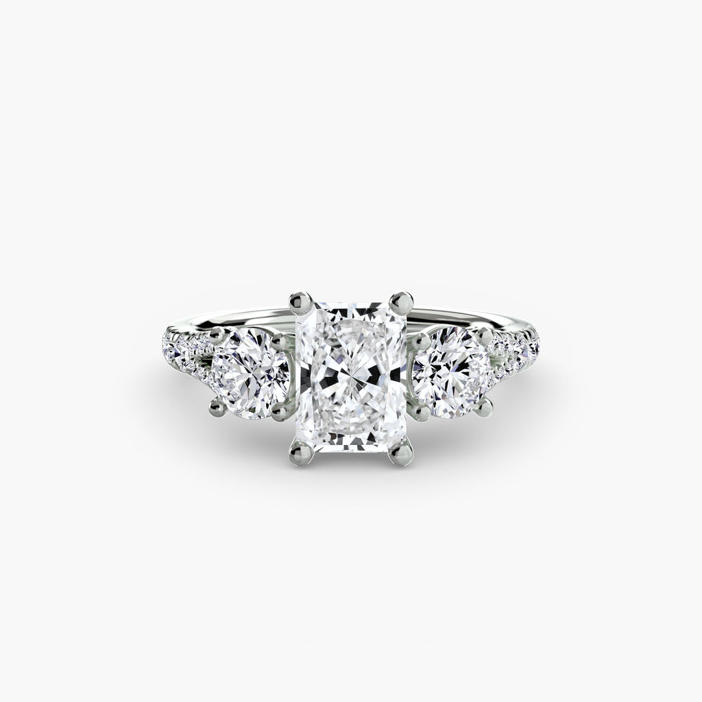 Three-Stone with Pavé Band 3 The Perfect Carat