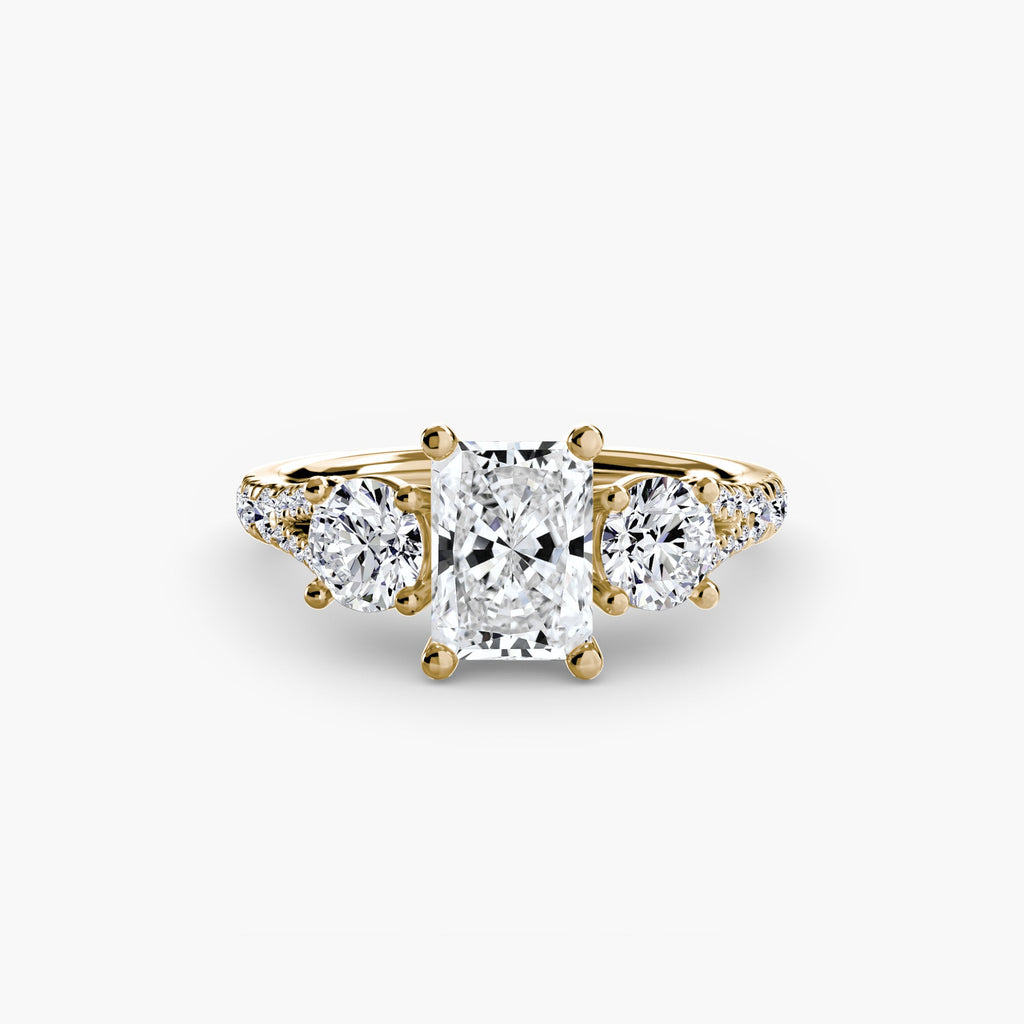 Three-Stone with Pavé Band 3 The Perfect Carat