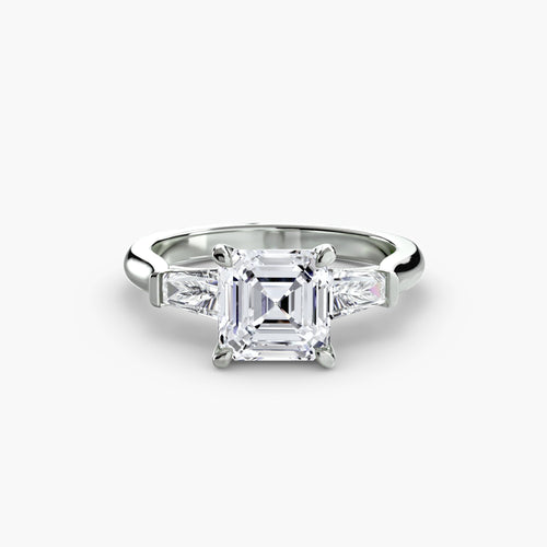 Three-Stone Ring (Baguette Side Stones) The Perfect Carat