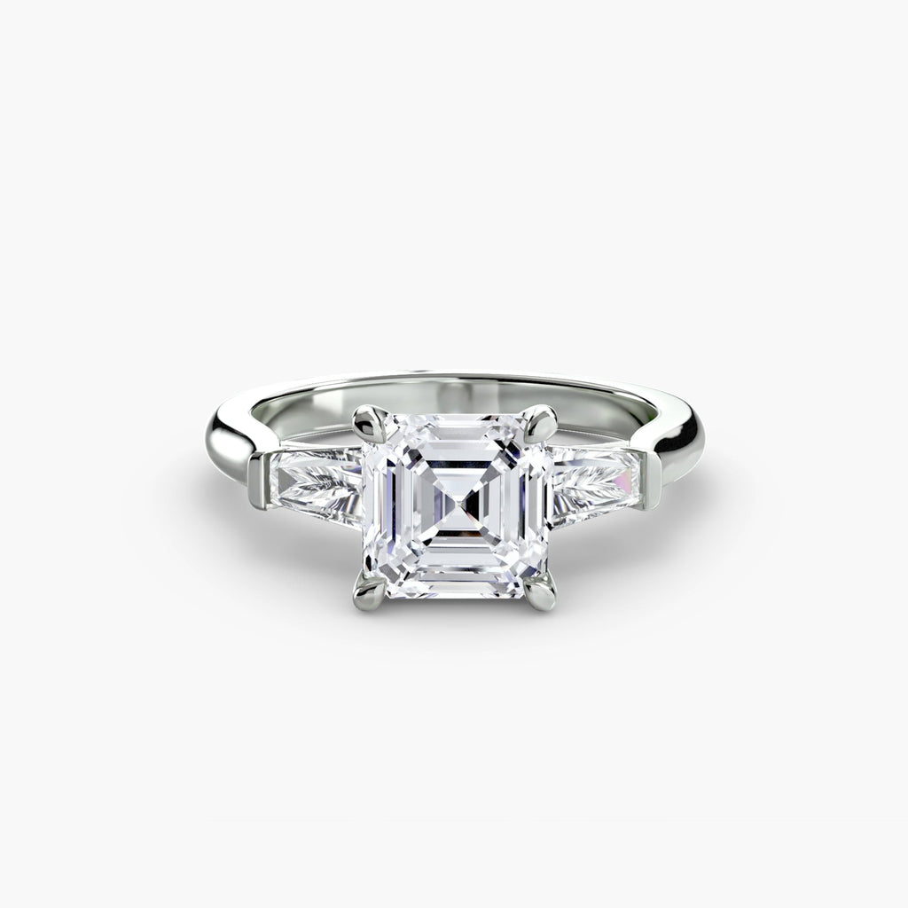 Three-Stone Ring (Baguette Side Stones) The Perfect Carat