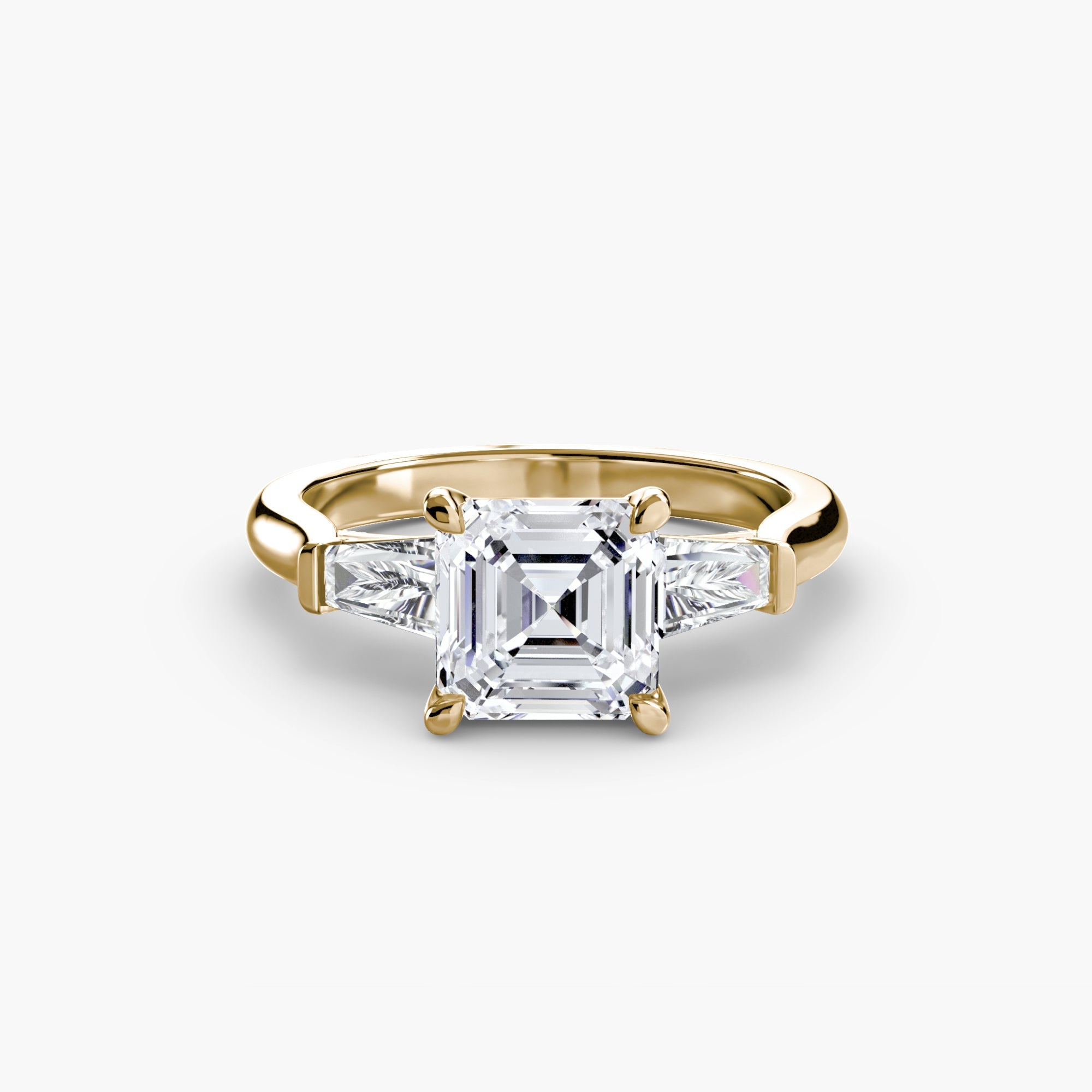 Three-Stone Ring (Baguette Side Stones) The Perfect Carat