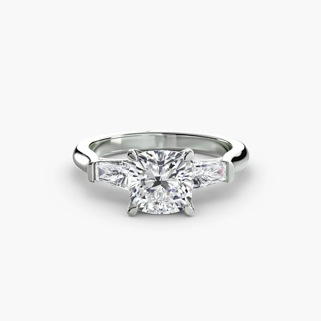 Three-Stone Ring (Baguette Side Stones) The Perfect Carat