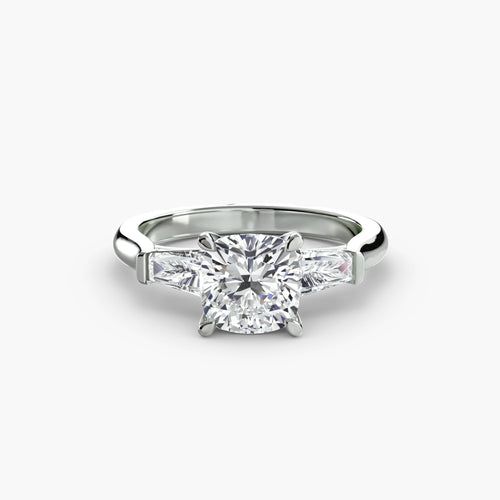 Three-Stone Ring (Baguette Side Stones) The Perfect Carat