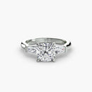 Three-Stone Ring (Baguette Side Stones) The Perfect Carat