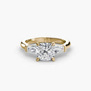 Three-Stone Ring (Baguette Side Stones) The Perfect Carat