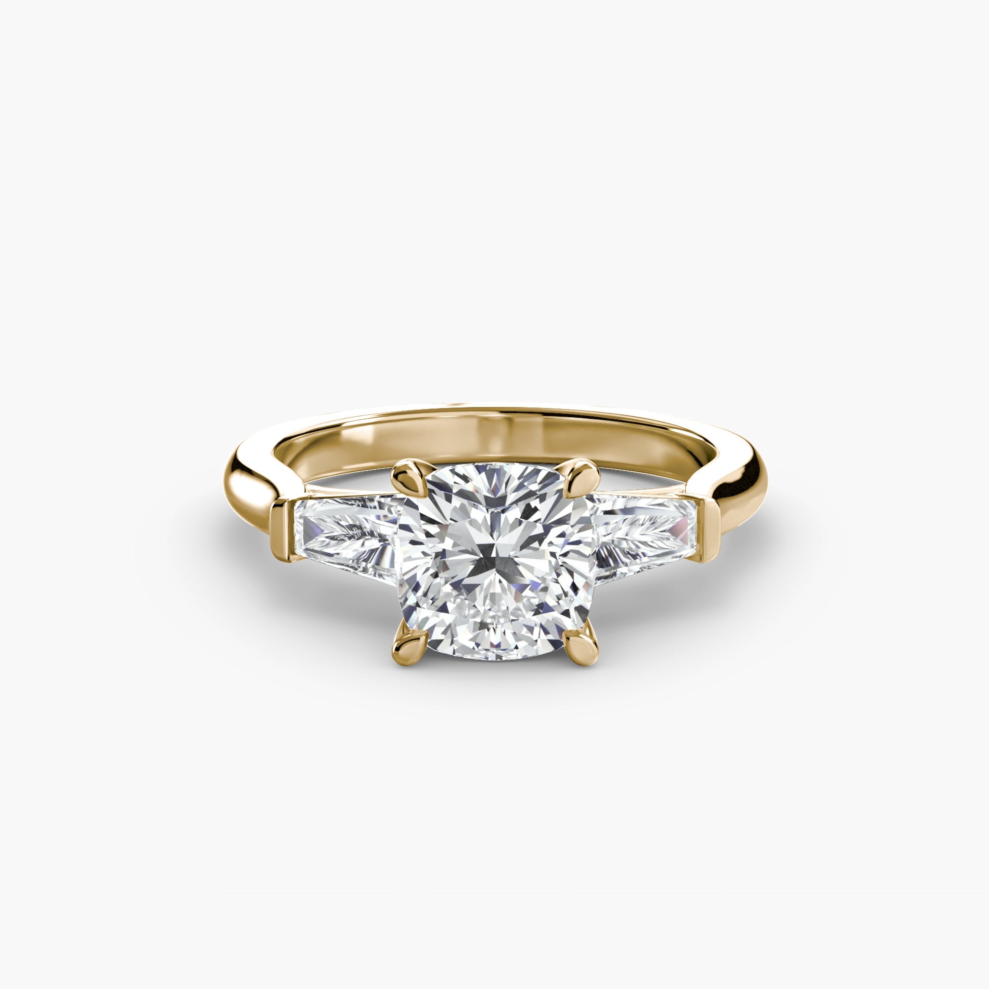 Three-Stone Ring (Baguette Side Stones) The Perfect Carat