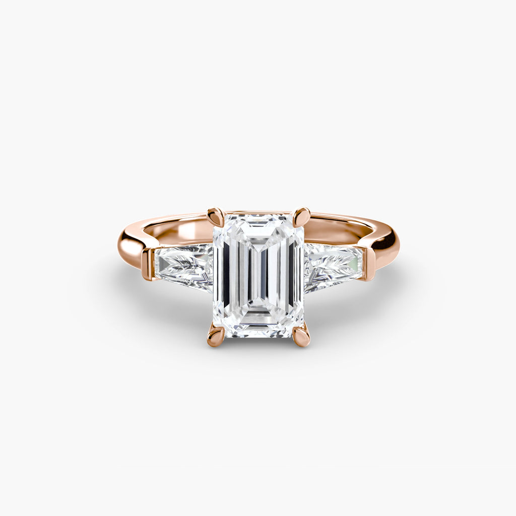 Three-Stone Ring (Baguette Side Stones) The Perfect Carat
