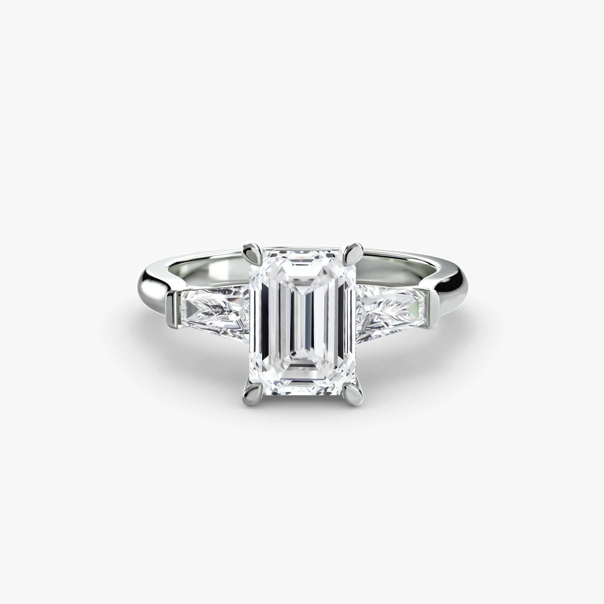 Three-Stone Ring (Baguette Side Stones) The Perfect Carat