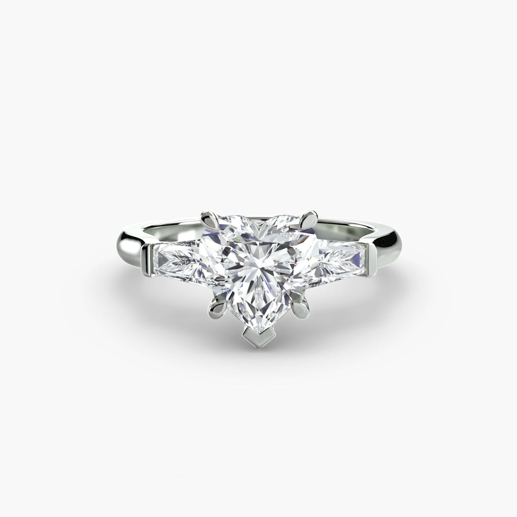 Three-Stone Ring (Baguette Side Stones) The Perfect Carat