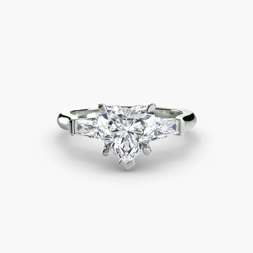 Three-Stone Ring (Baguette Side Stones) The Perfect Carat