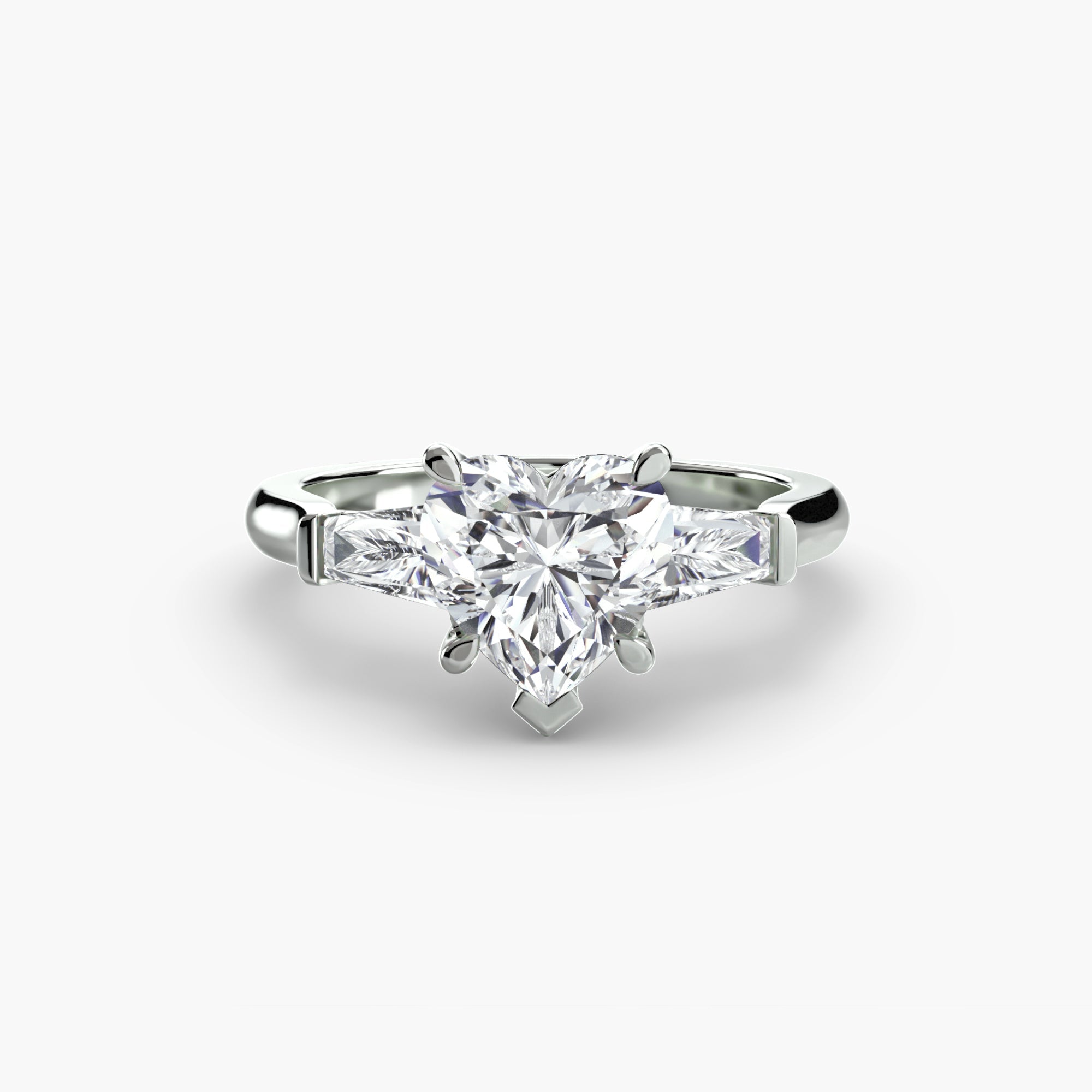 Three-Stone Ring (Baguette Side Stones) The Perfect Carat