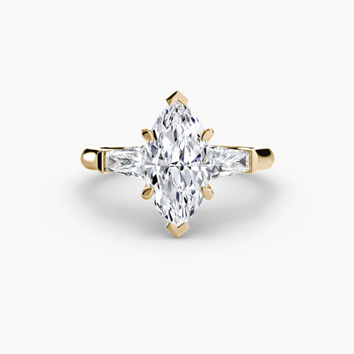 Three-Stone Ring (Baguette Side Stones) The Perfect Carat