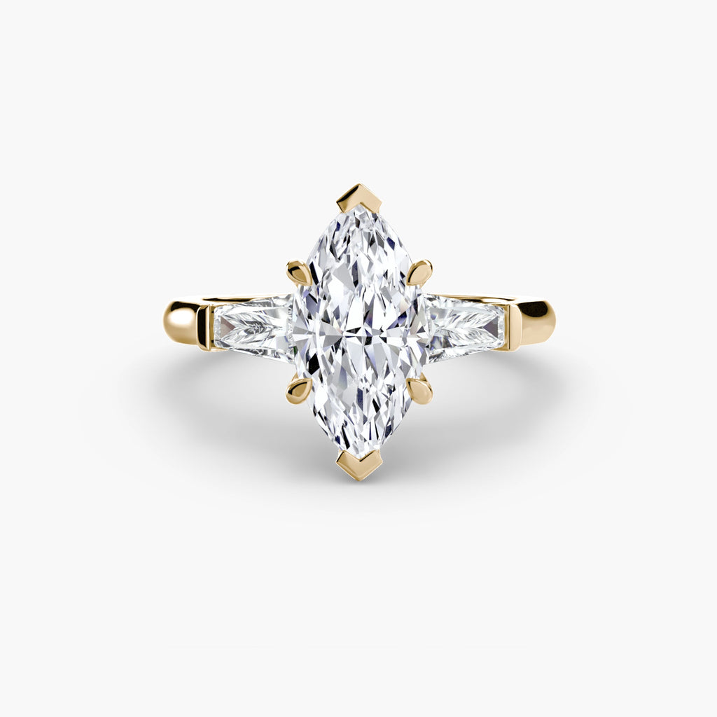 Three-Stone Ring (Baguette Side Stones) The Perfect Carat