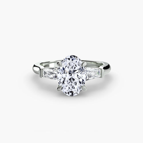 Three-Stone Ring (Baguette Side Stones) The Perfect Carat