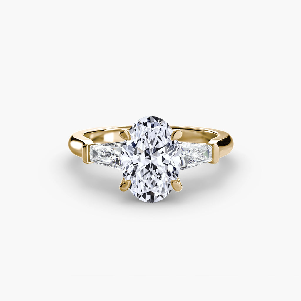 Three-Stone Ring (Baguette Side Stones) The Perfect Carat
