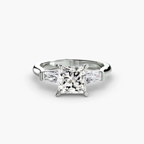 Three-Stone Ring (Baguette Side Stones) The Perfect Carat