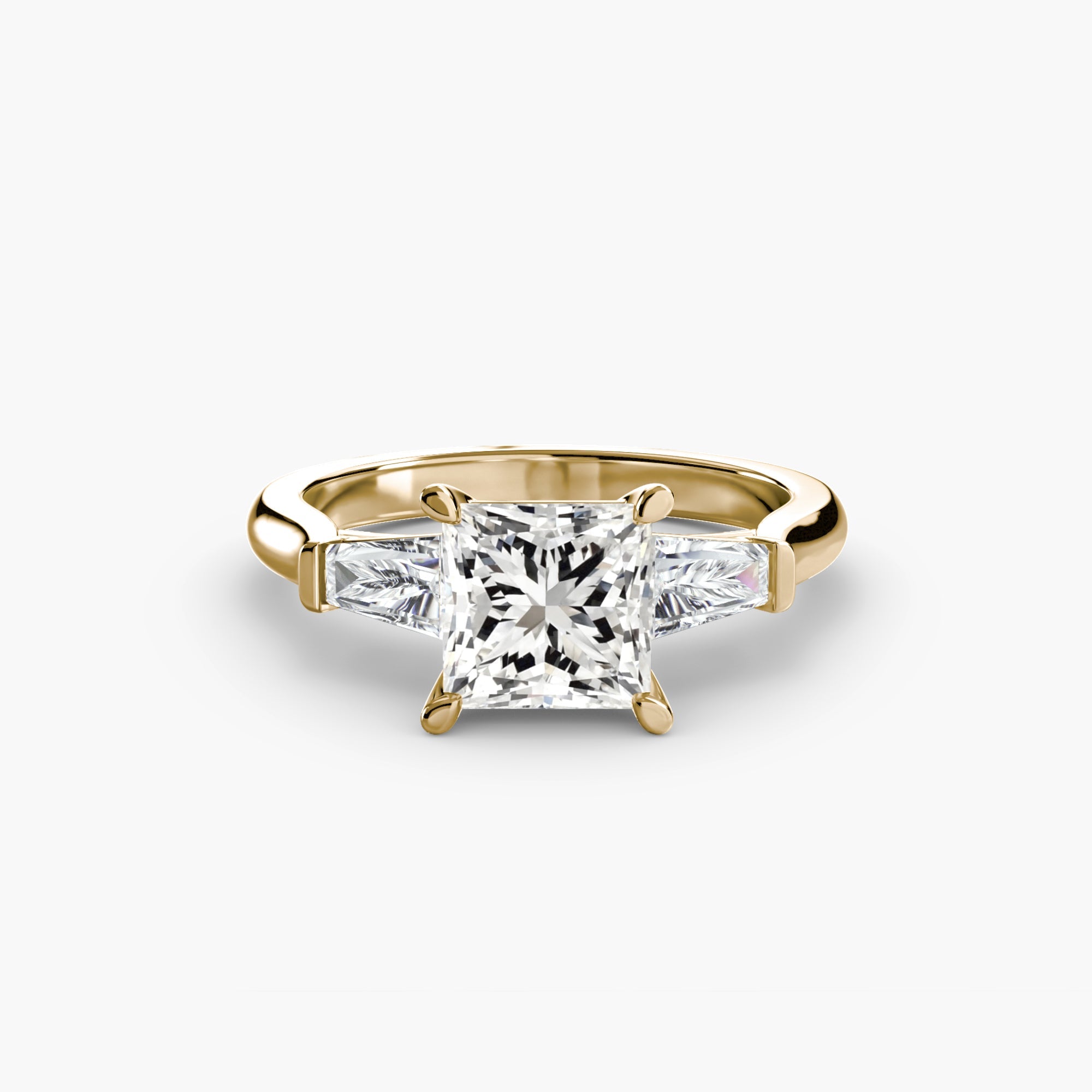 Three-Stone Ring (Baguette Side Stones) The Perfect Carat
