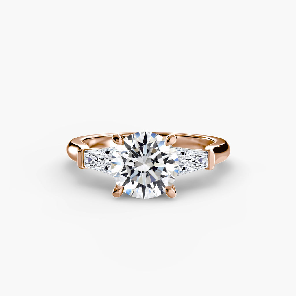 Three-Stone Ring (Baguette Side Stones) The Perfect Carat