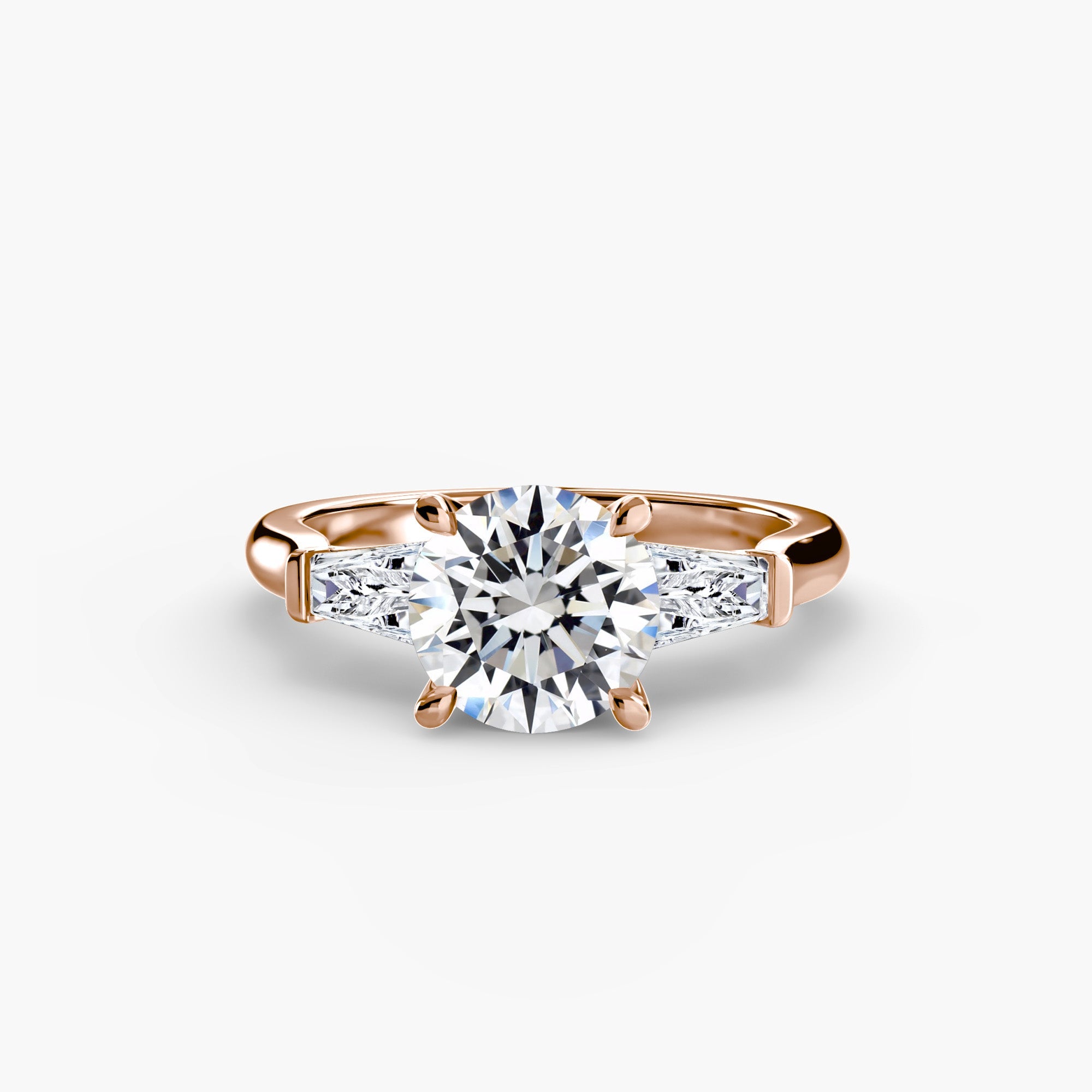 Three-Stone Ring (Baguette Side Stones) The Perfect Carat