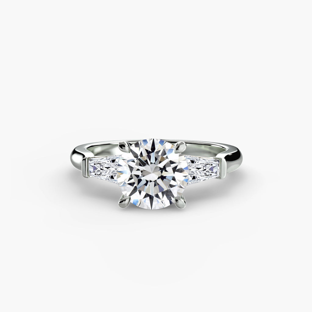 Three-Stone Ring (Baguette Side Stones) The Perfect Carat