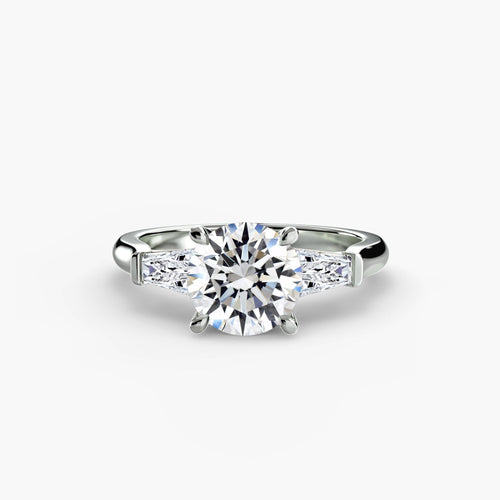 Three-Stone Ring (Baguette Side Stones) The Perfect Carat