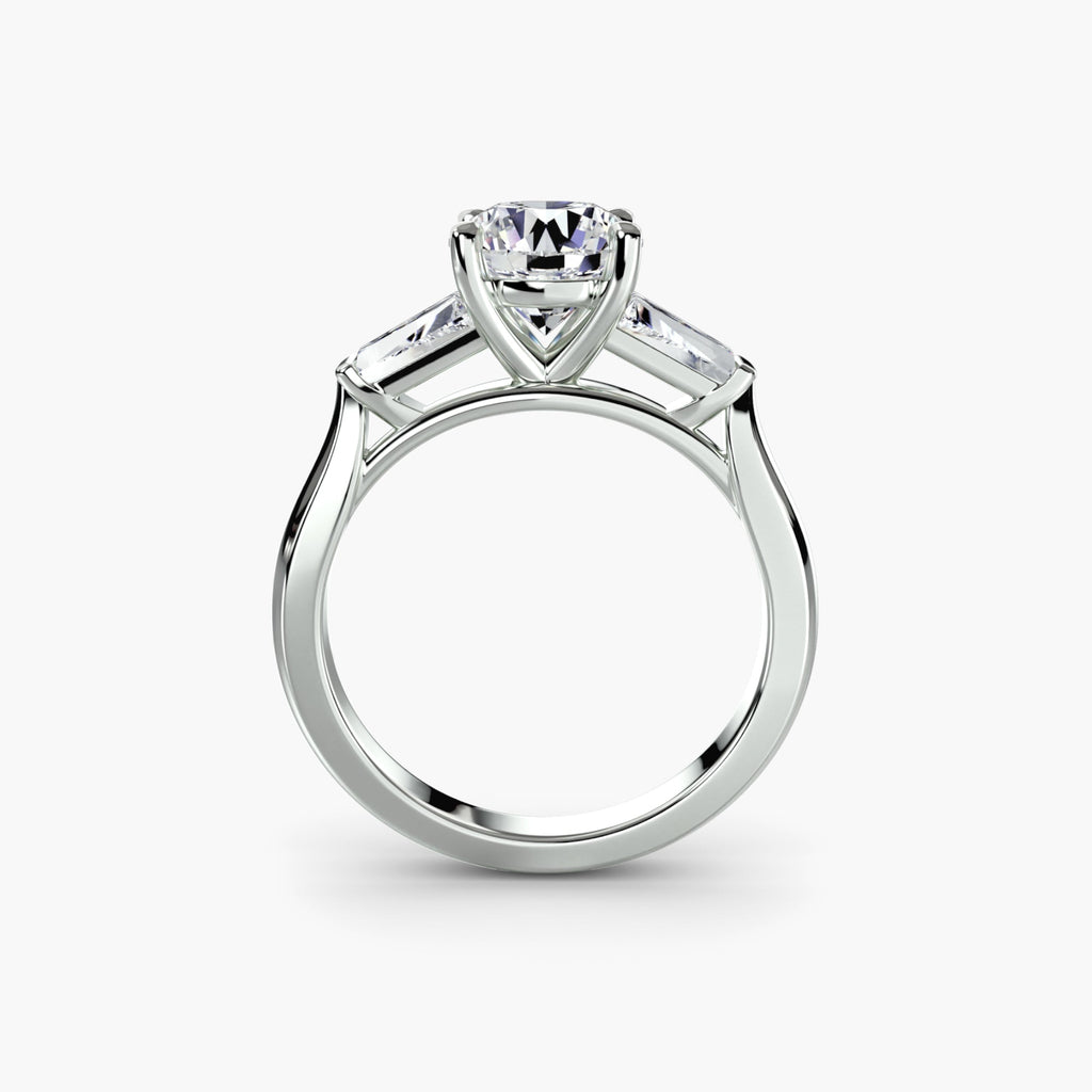 Three-Stone Ring (Baguette Side Stones) The Perfect Carat