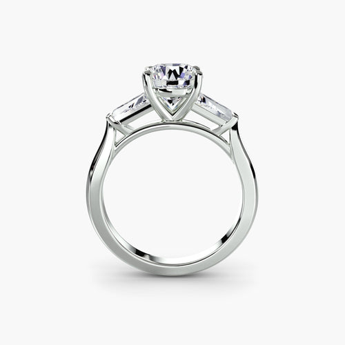 Three-Stone Ring (Baguette Side Stones) The Perfect Carat