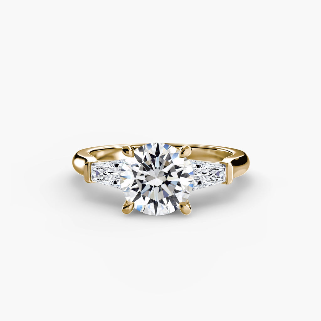Three-Stone Ring (Baguette Side Stones) The Perfect Carat