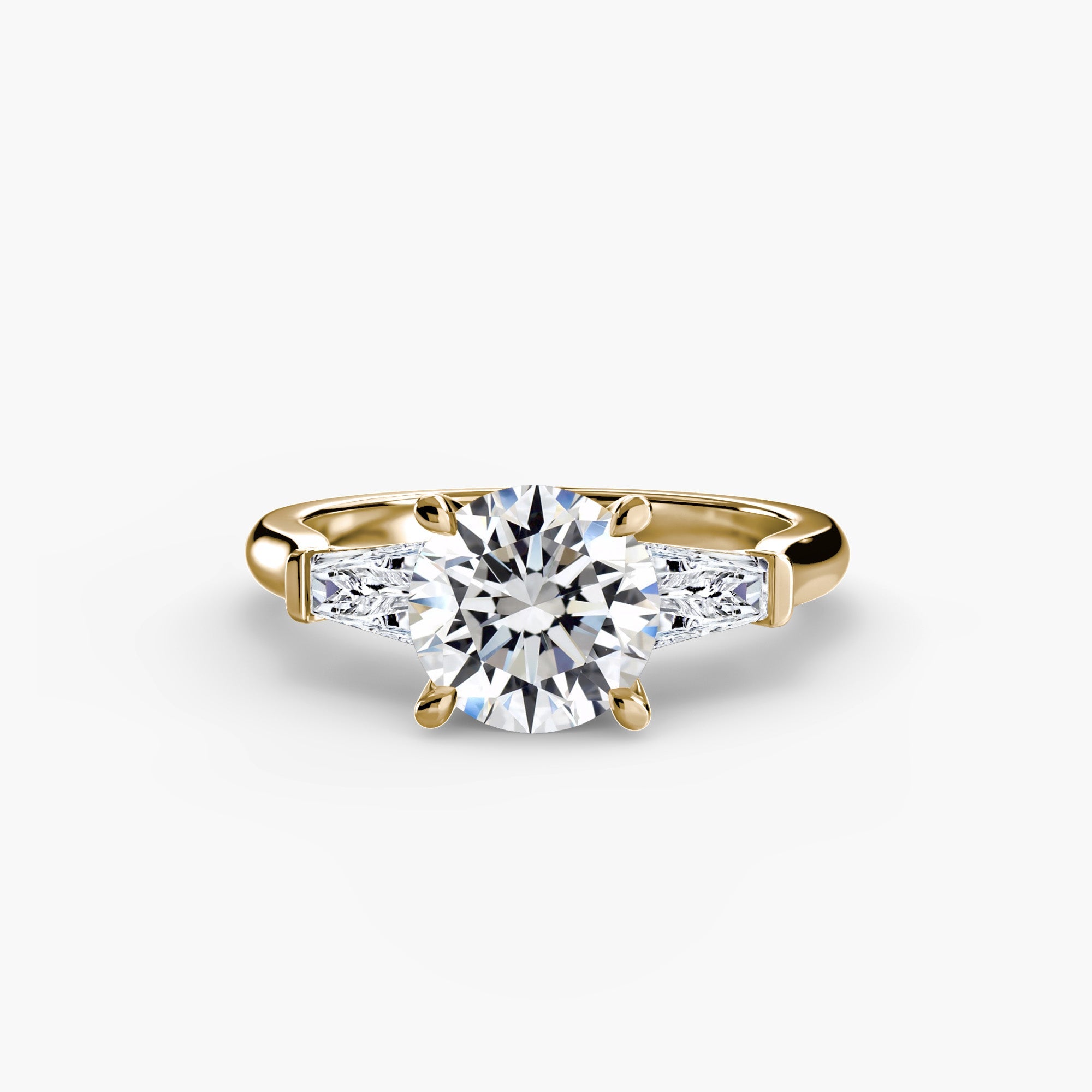 Three-Stone Ring (Baguette Side Stones) The Perfect Carat