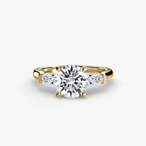 Three-Stone Ring (Baguette Side Stones) The Perfect Carat