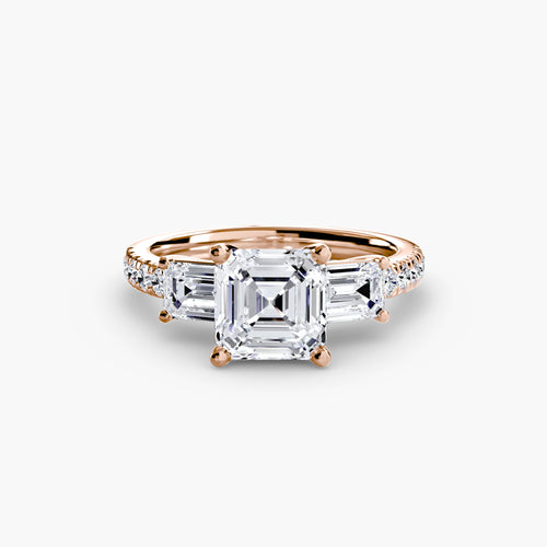 Three-Stone Ring with Pavé Band 4 The Perfect Carat