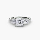 Three-Stone Ring with Pavé Band 4 The Perfect Carat