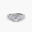 Three-Stone Ring with Pavé Band 4 The Perfect Carat