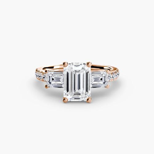 Three-Stone Ring with Pavé Band 4 The Perfect Carat