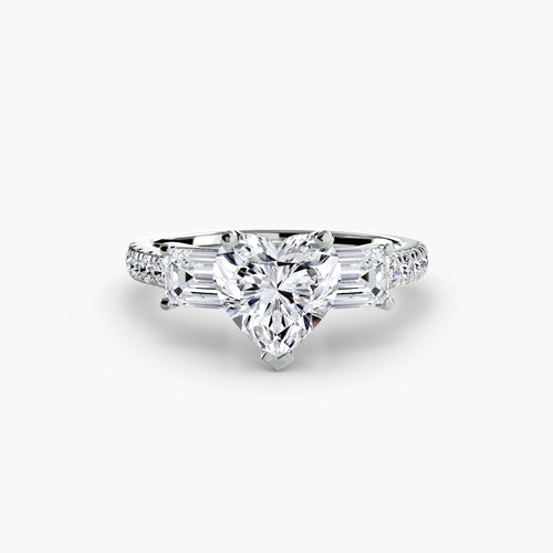 Three-Stone Ring with Pavé Band 4 The Perfect Carat