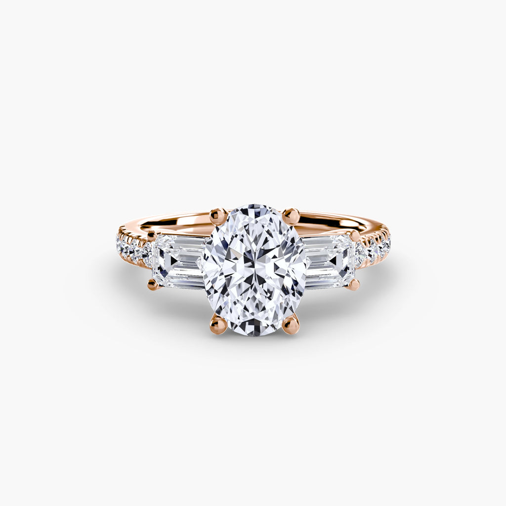 Three-Stone Ring with Pavé Band 4 The Perfect Carat