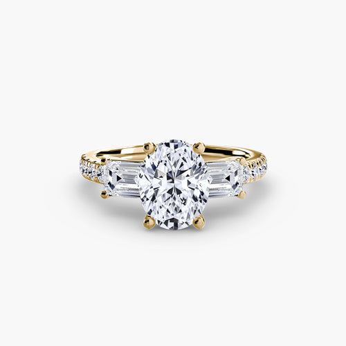 Three-Stone Ring with Pavé Band 4 The Perfect Carat