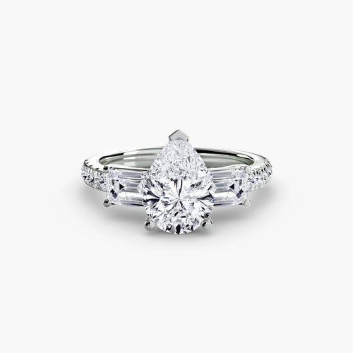Three-Stone Ring with Pavé Band 4 The Perfect Carat
