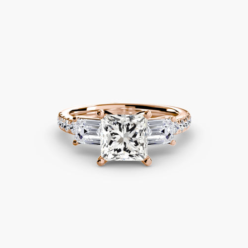 Three-Stone Ring with Pavé Band 4 The Perfect Carat