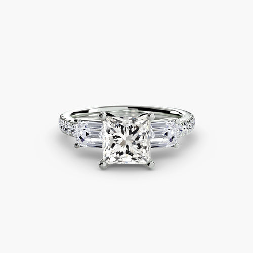 Three-Stone Ring with Pavé Band 4 The Perfect Carat