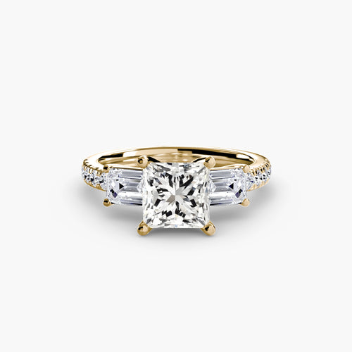 Three-Stone Ring with Pavé Band 4 The Perfect Carat