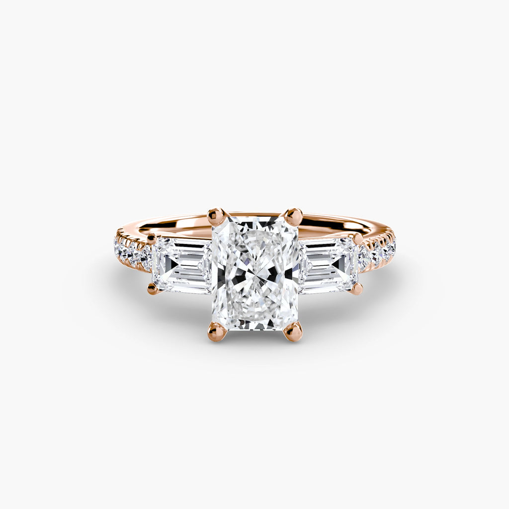 Three-Stone Ring with Pavé Band 4 The Perfect Carat