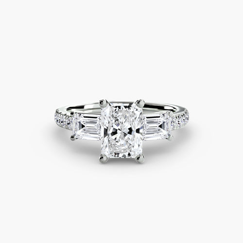 Three-Stone Ring with Pavé Band 4 The Perfect Carat