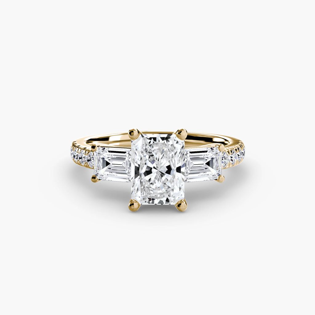 Three-Stone Ring with Pavé Band 4 The Perfect Carat