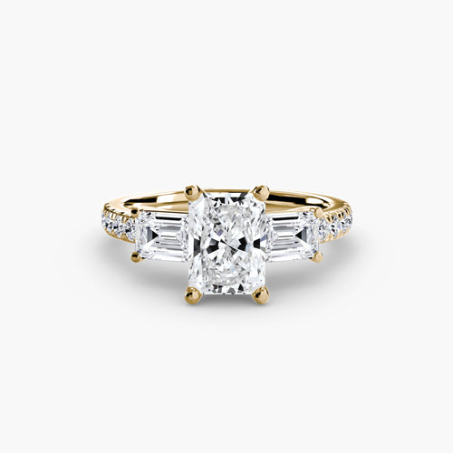 Three-Stone Ring with Pavé Band 4 The Perfect Carat