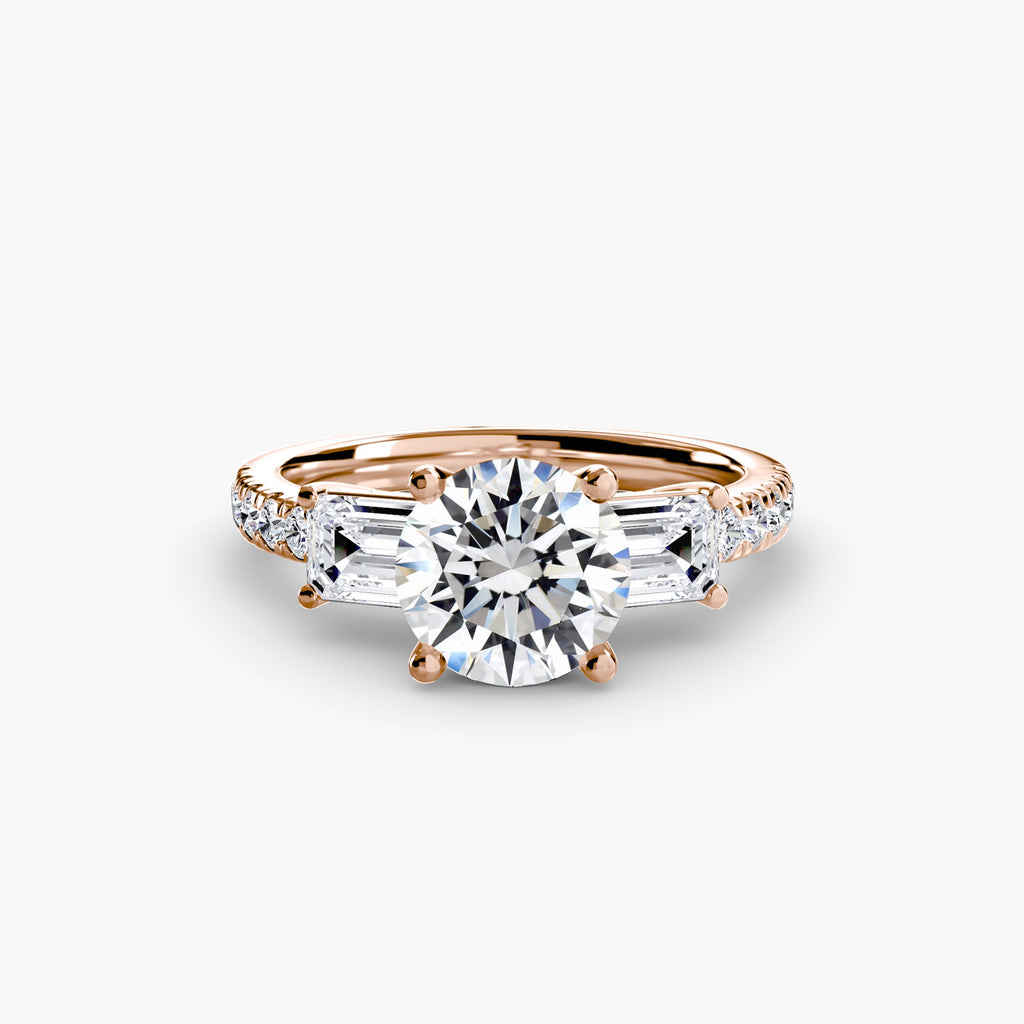 Three-Stone Ring with Pavé Band 4 The Perfect Carat