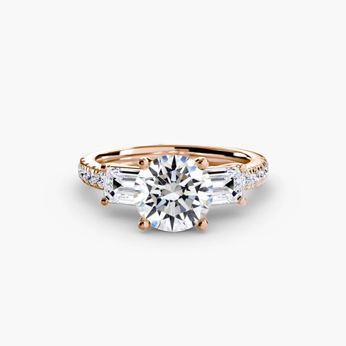 Three-Stone Ring with Pavé Band 4 The Perfect Carat