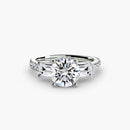 Three-Stone Ring with Pavé Band 4 The Perfect Carat